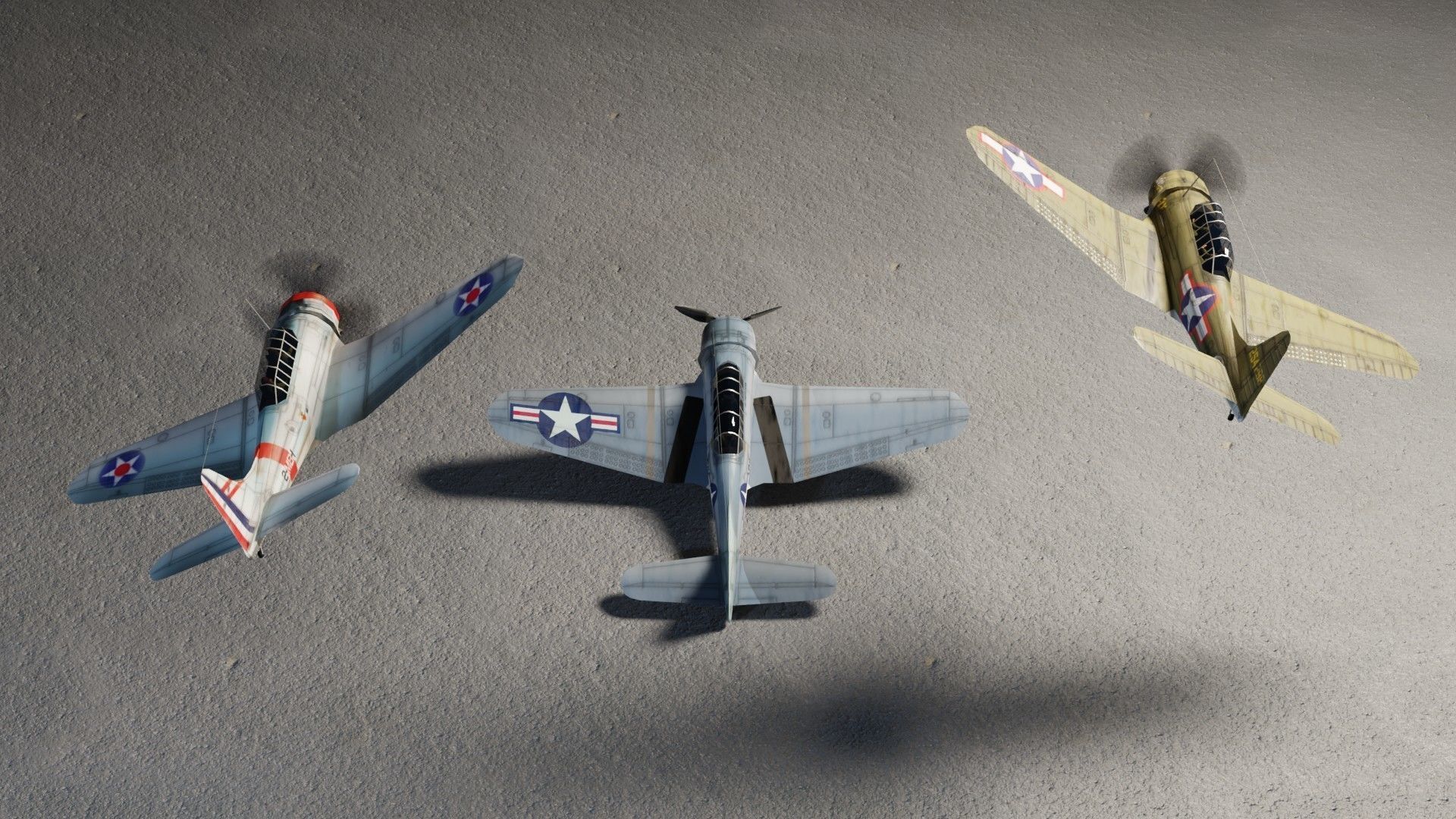 Douglas SBD Dauntless WW2 bomber Low-poly 3D model_2