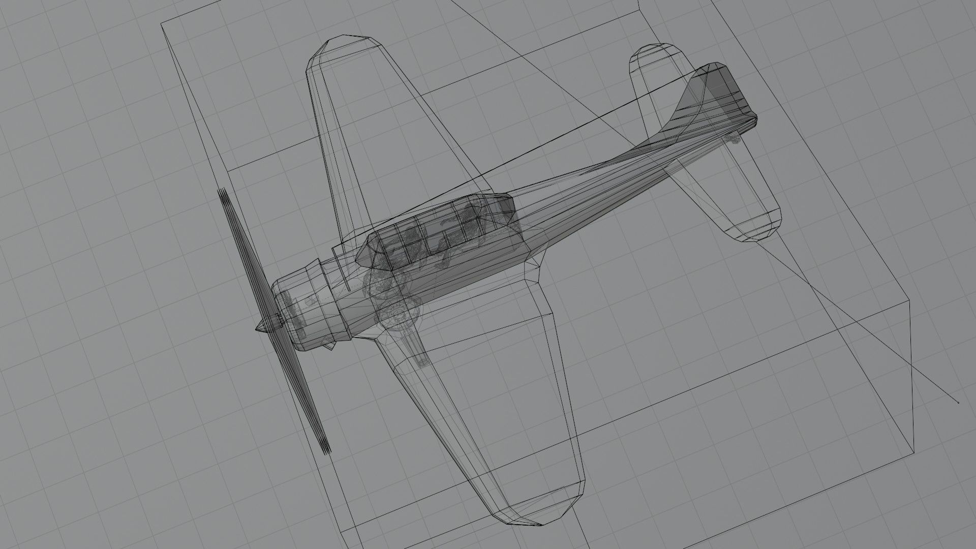 Douglas SBD Dauntless WW2 bomber Low-poly 3D model_16
