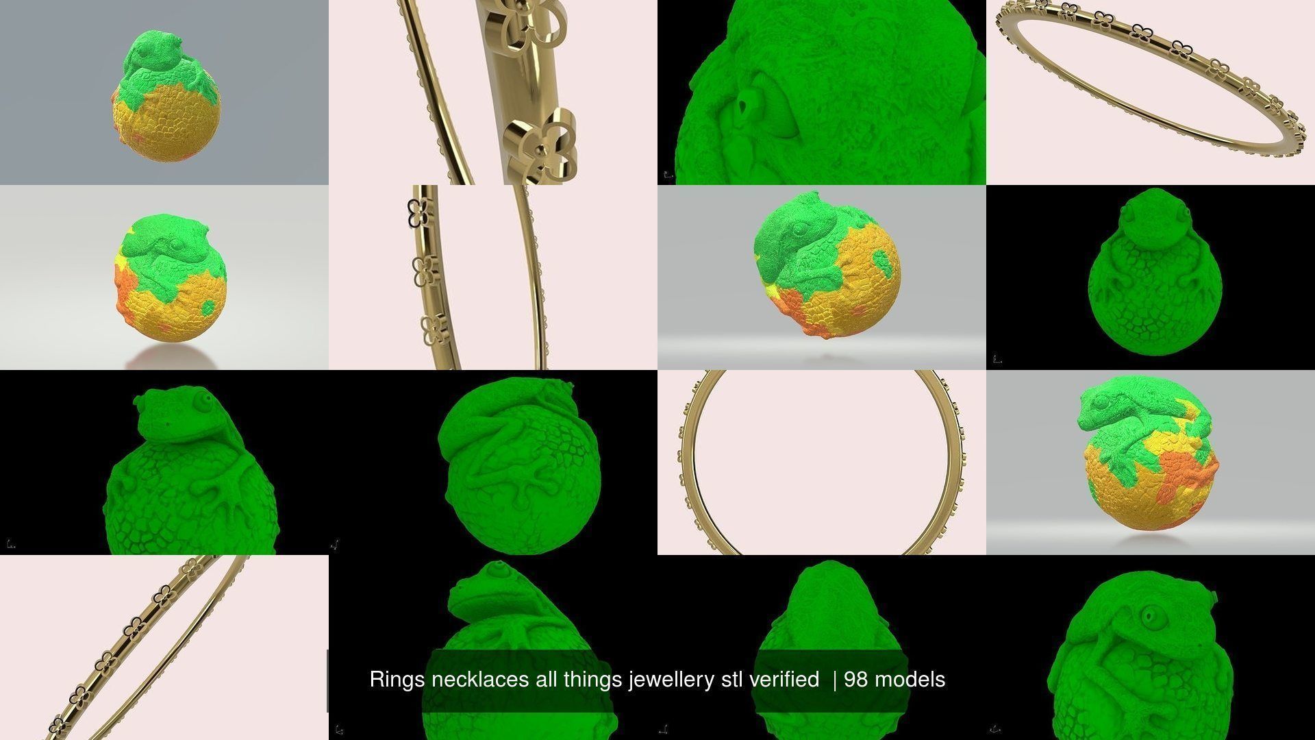 Rings necklaces all things jewellery stl verified  3D Model Collection_27