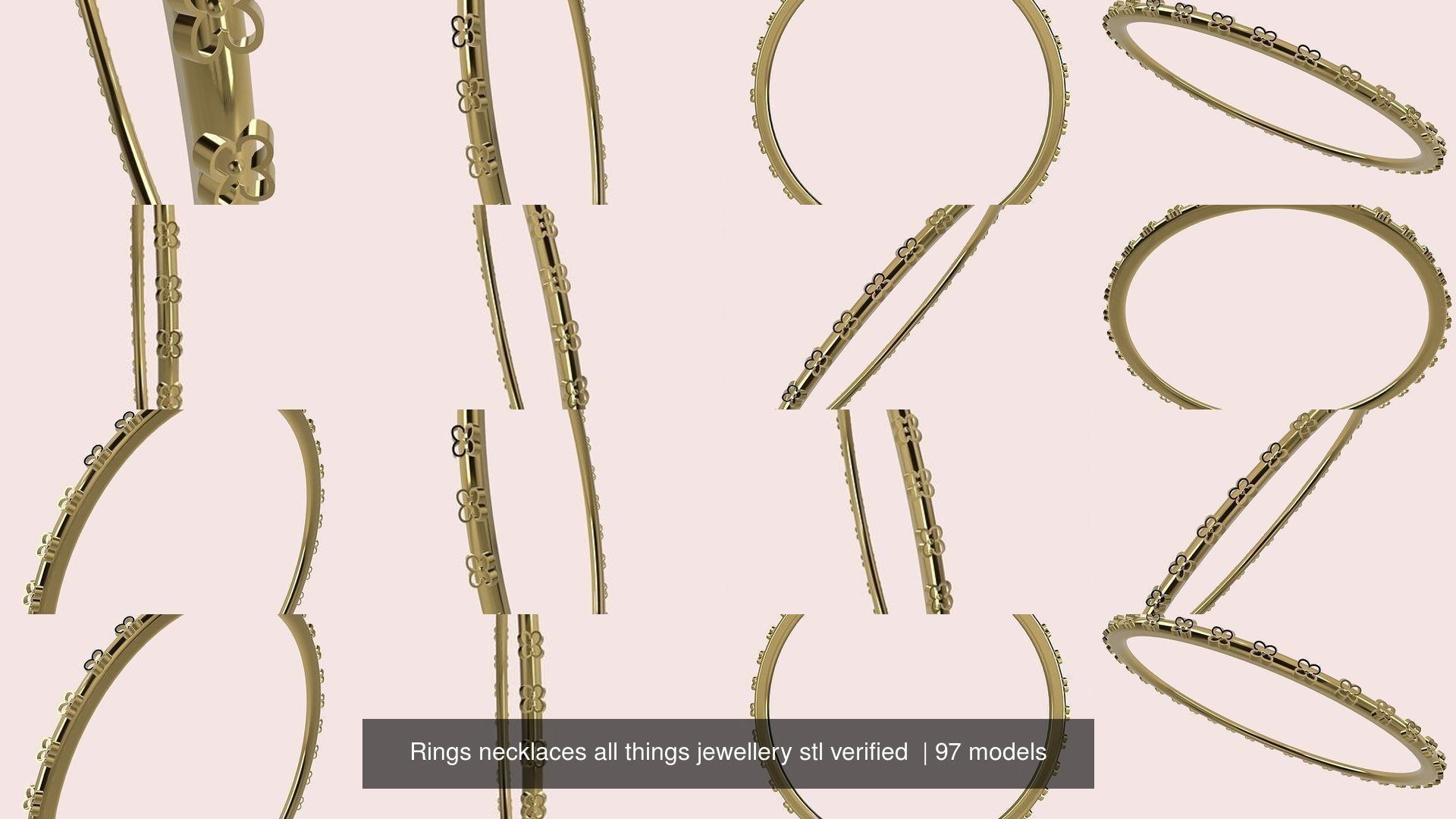 Rings necklaces all things jewellery stl verified  3D Model Collection_29