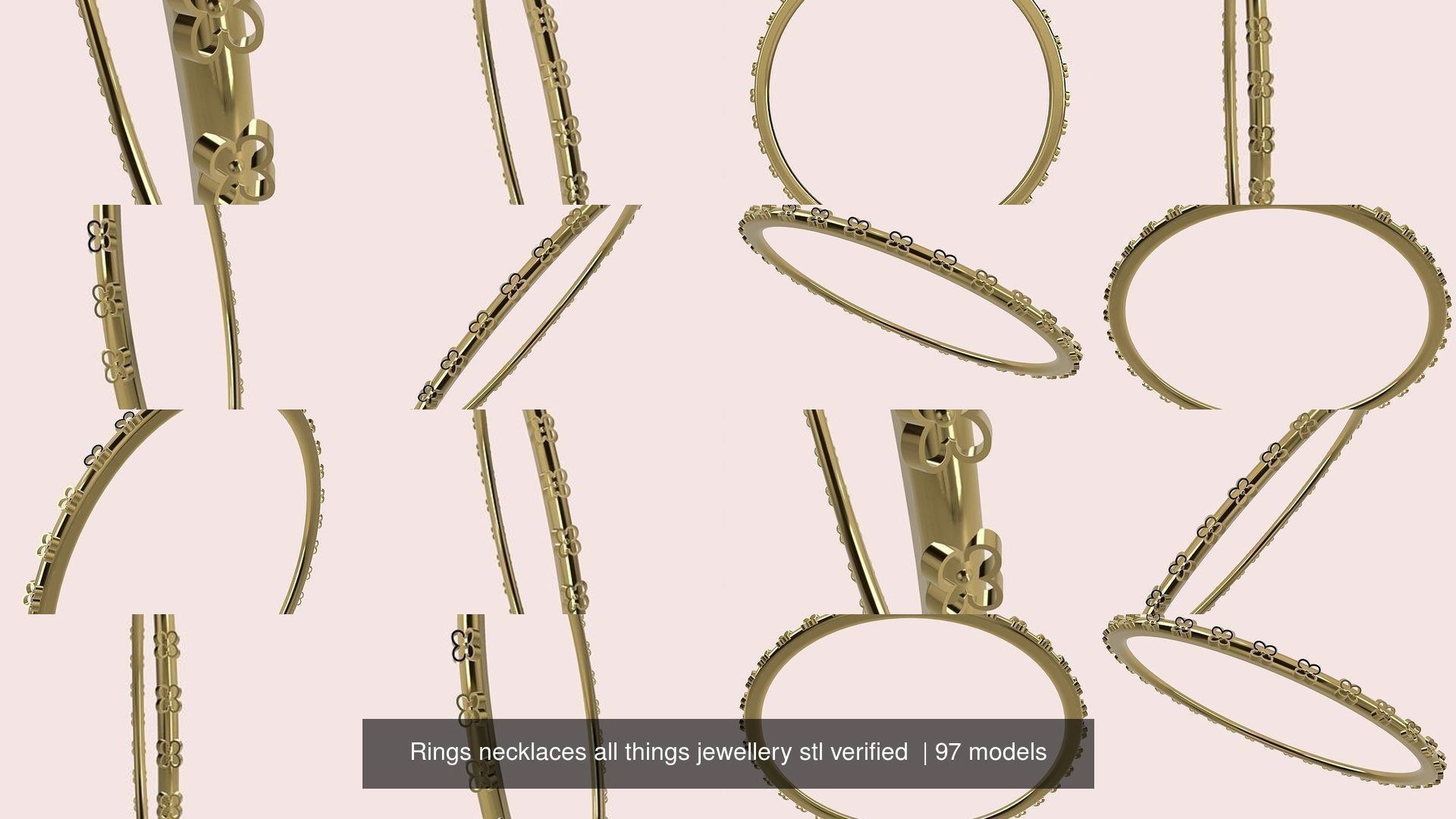 Rings necklaces all things jewellery stl verified  3D Model Collection_28