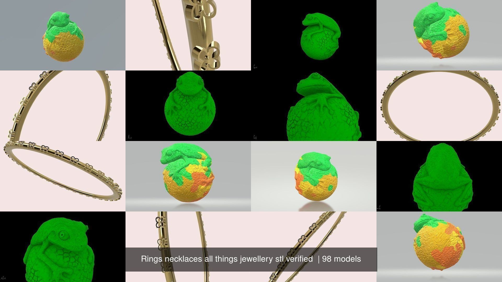 Rings necklaces all things jewellery stl verified  3D Model Collection_35