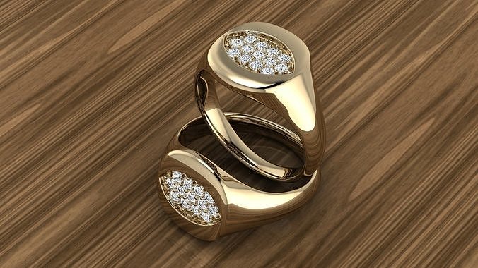 Diamond Jewelry Ring 3D print model