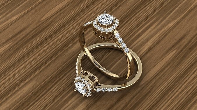 Diamond Jewelry Ring 3D print model