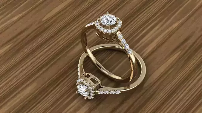 Diamond Jewelry Ring 3D print model