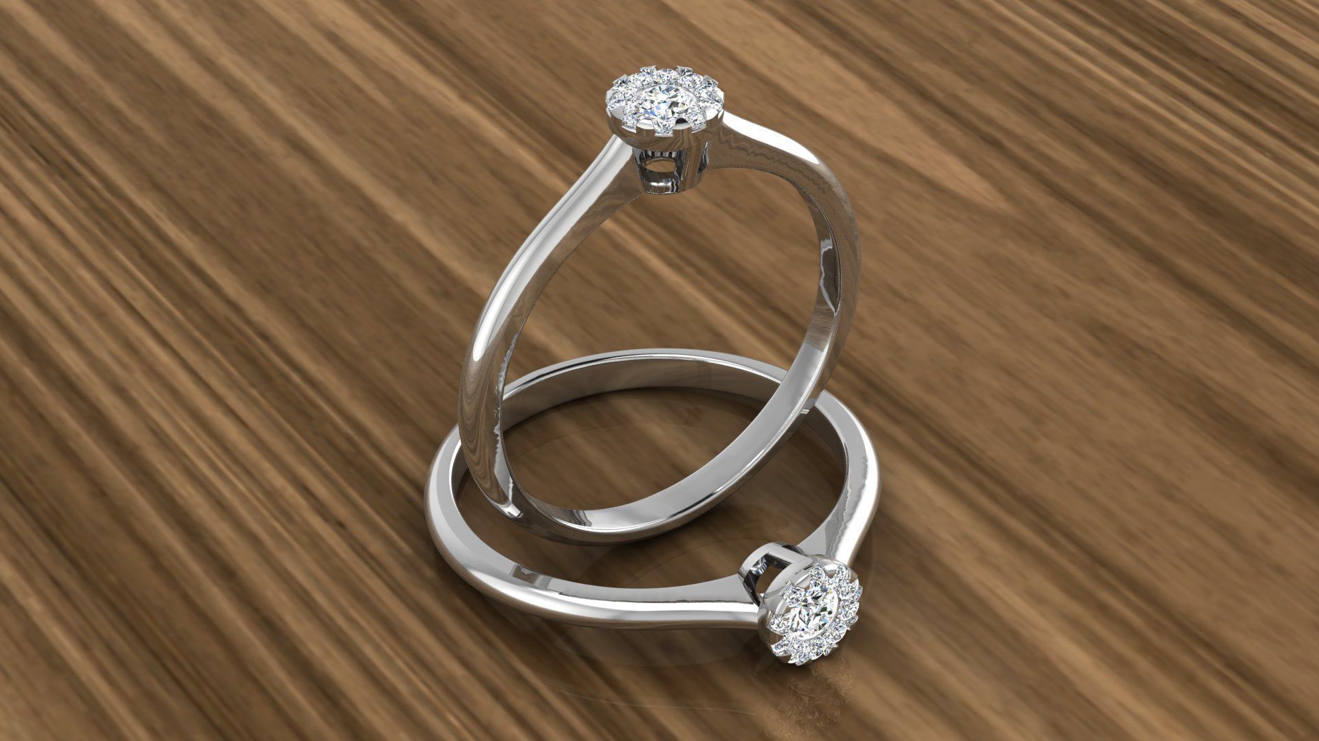 Diamond Jewelry Ring 3D print model_6