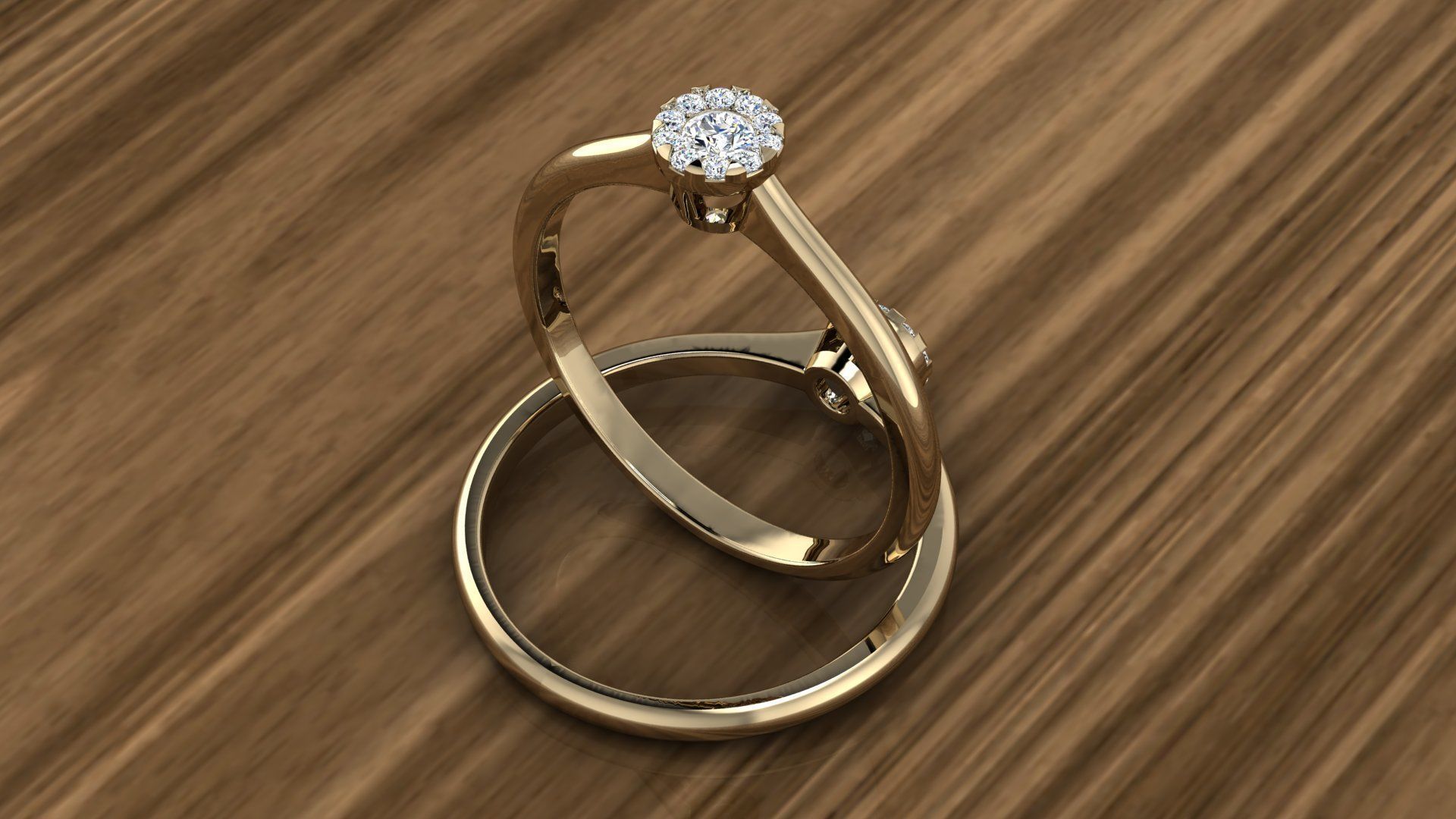 Diamond Jewelry Ring 3D print model_8