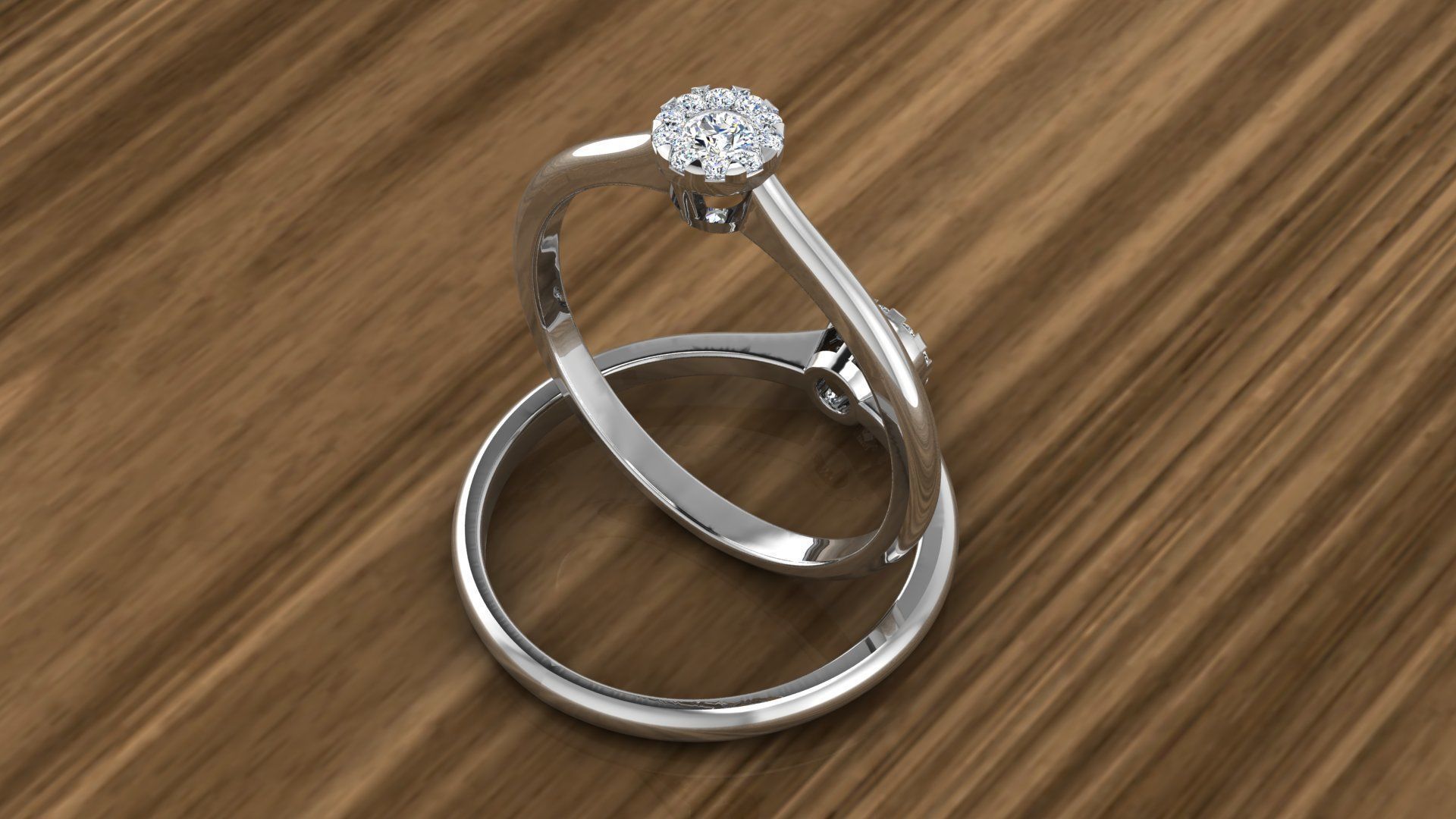 Diamond Jewelry Ring 3D print model_7