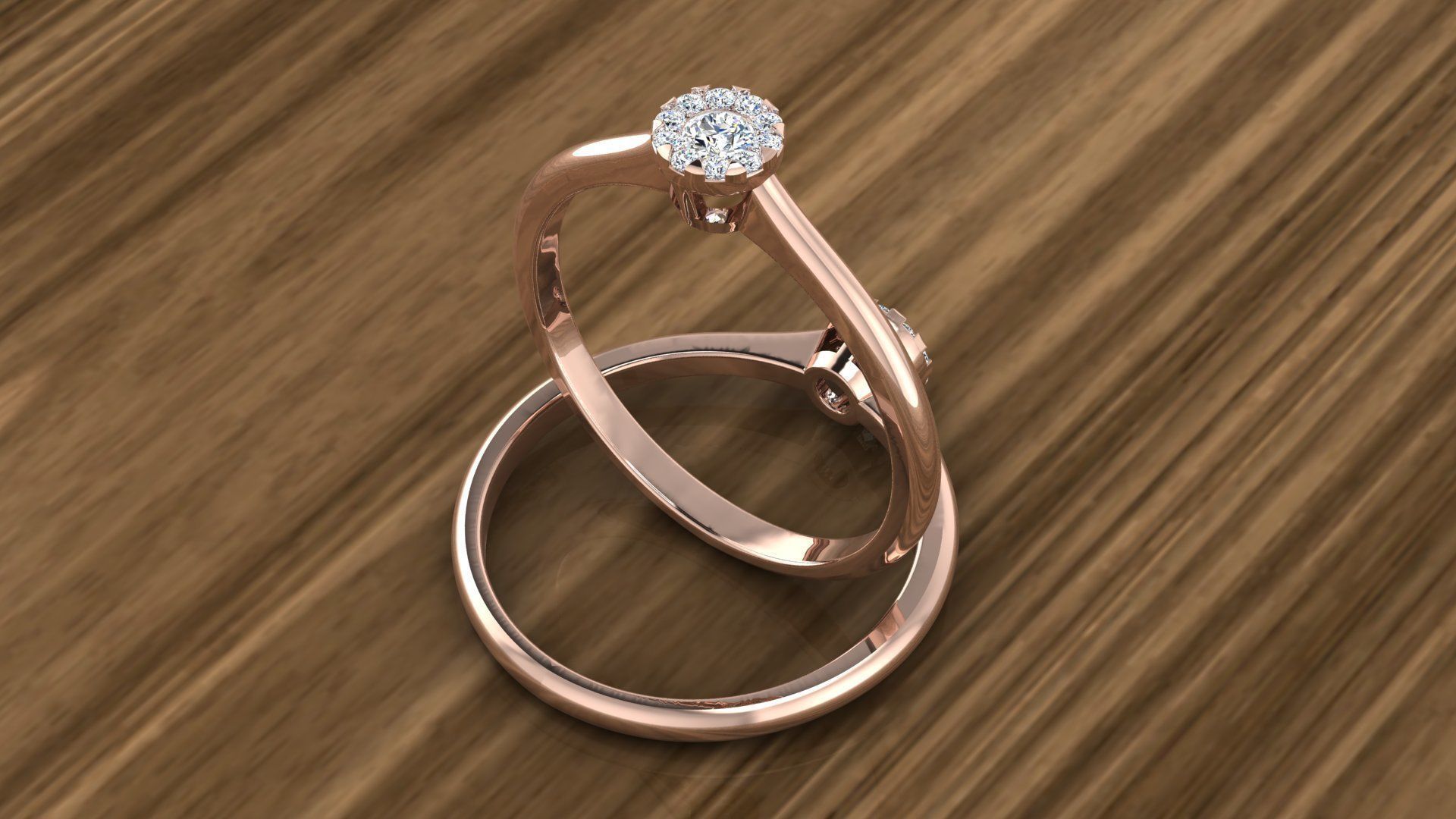 Diamond Jewelry Ring 3D print model_4