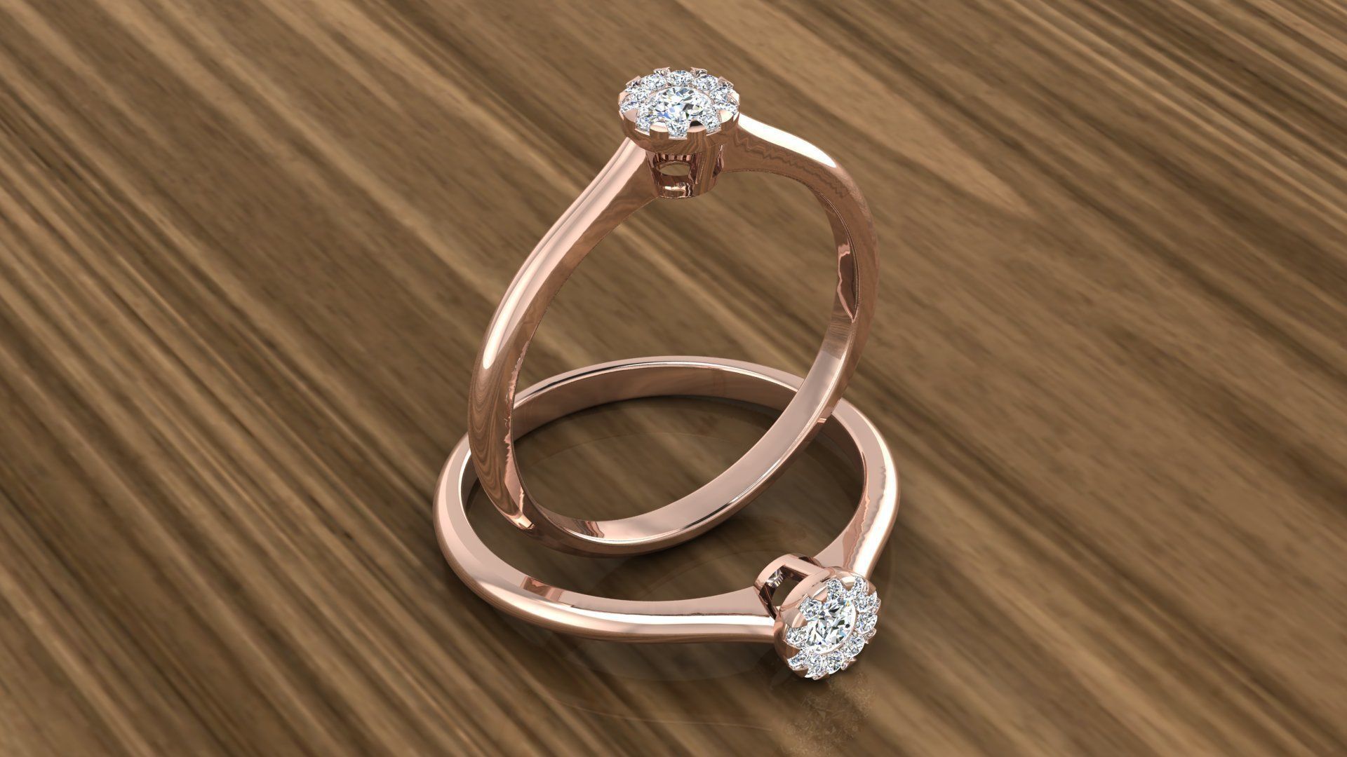 Diamond Jewelry Ring 3D print model_3