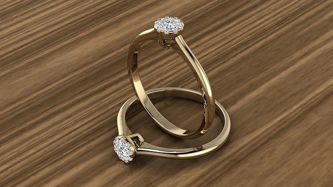 Diamond Jewelry Ring 3D print model