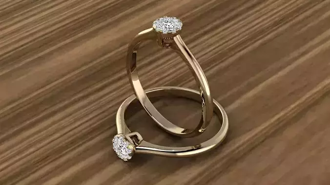Diamond Jewelry Ring 3D print model