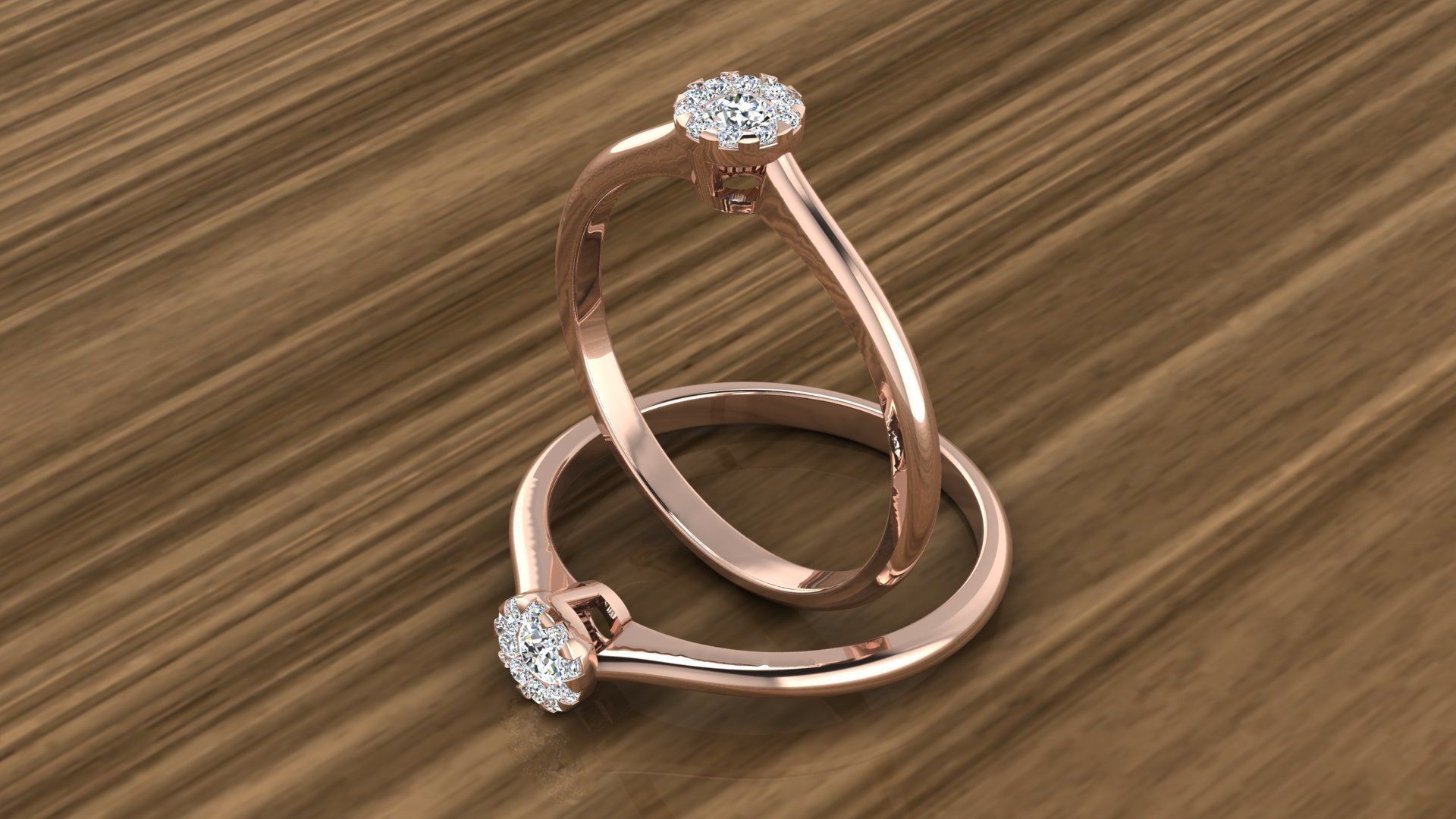 Diamond Jewelry Ring 3D print model_2