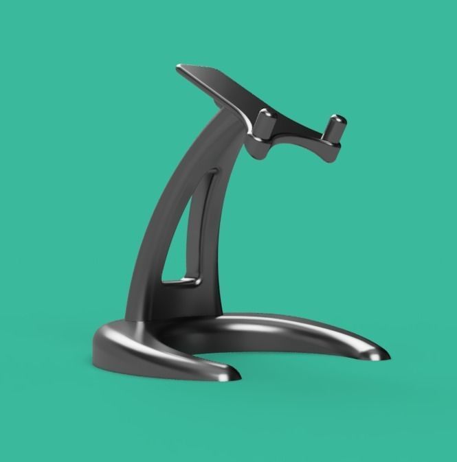Pedestal ipad stand 3D print model_1