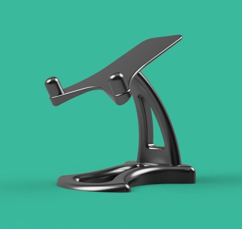 Pedestal ipad stand 3D print model_11