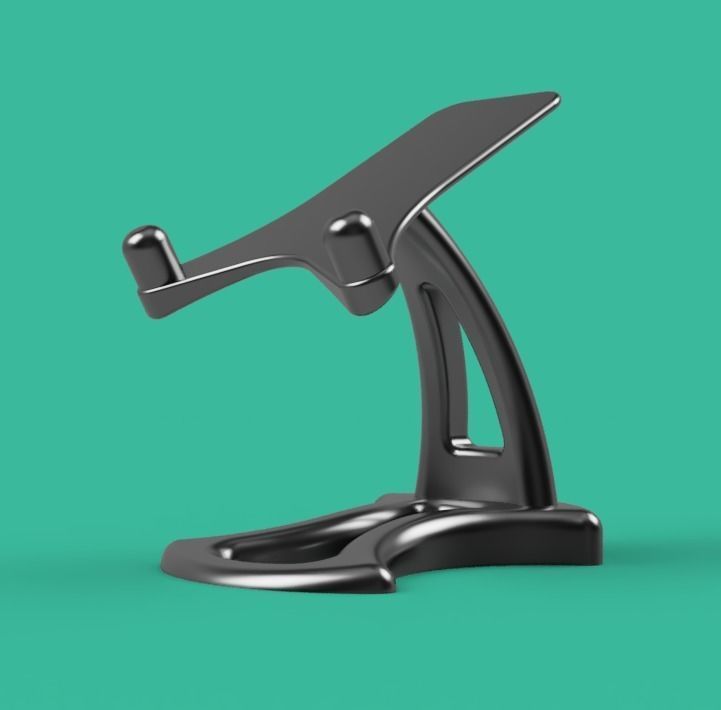 Pedestal ipad stand 3D print model_9