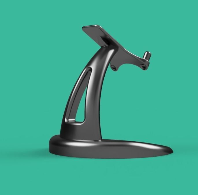 Pedestal ipad stand 3D print model_2