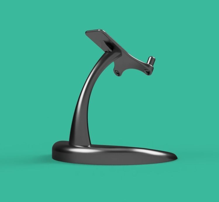 Pedestal ipad stand 3D print model_5