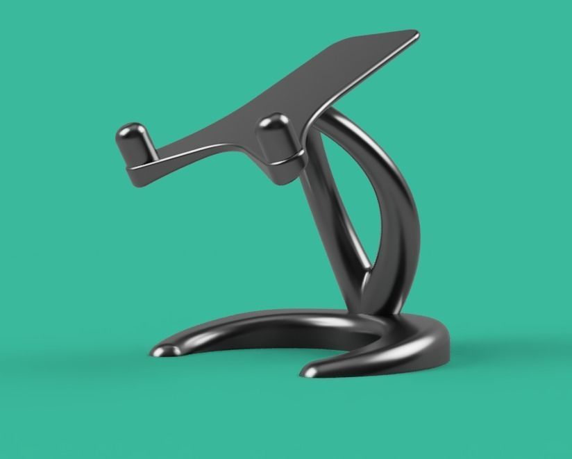 Pedestal ipad stand 3D print model_6