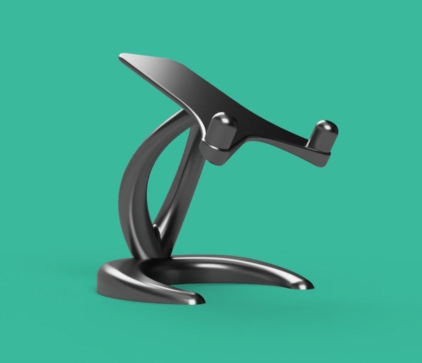 Pedestal ipad stand 3D print model_7