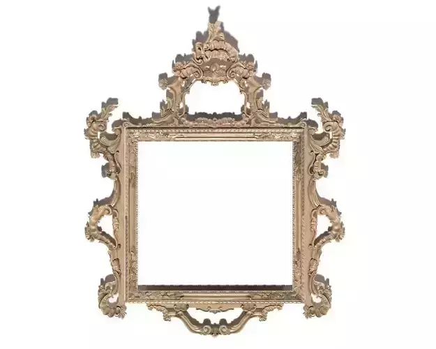 Frame-032 gold ornate frame 3D model