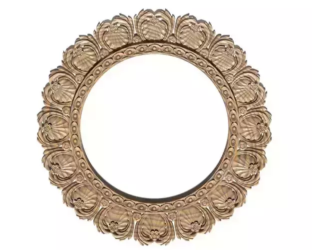 Frame-033 gold ornate frame 3D model