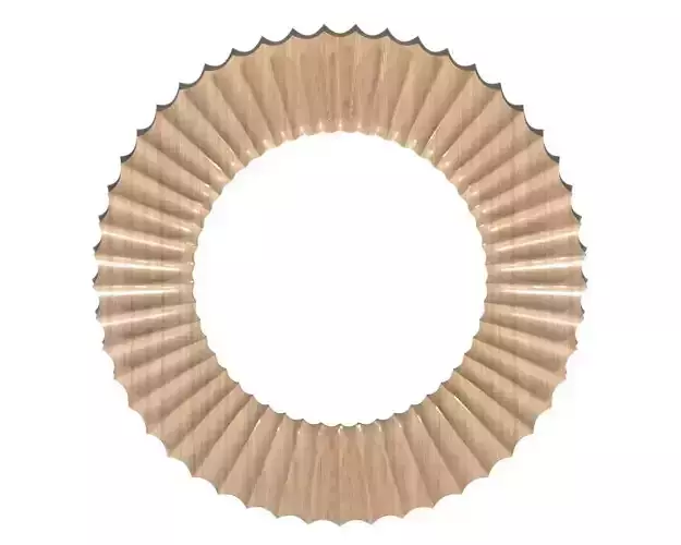 Frame-035 circular wooden frame 3D model