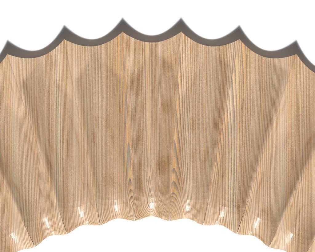 Frame-035 circular wooden frame 3D model_4