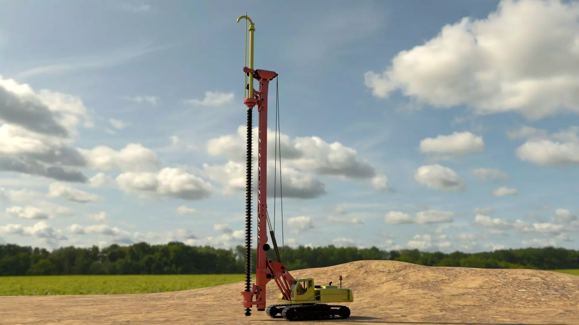 Drilling vehicle 3D model
