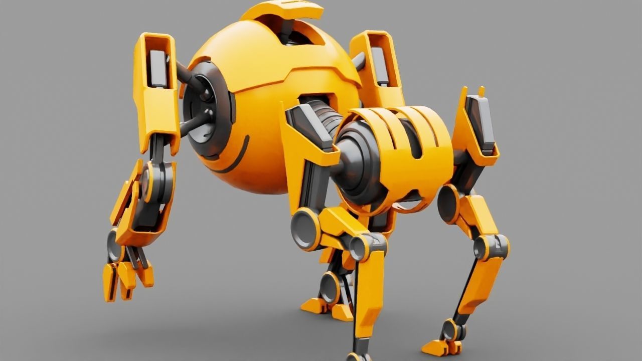 Q BOT rigged character rigged 3D model_5