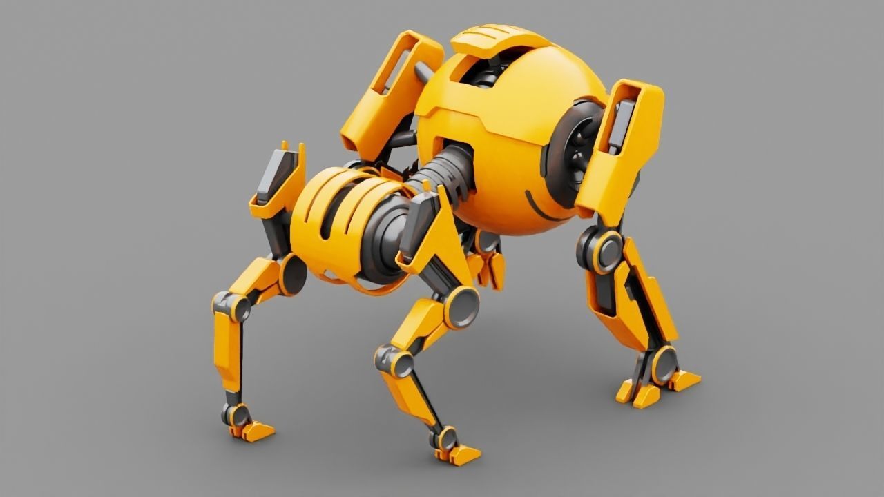Q BOT rigged character rigged 3D model_10