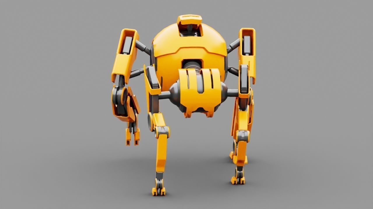 Q BOT rigged character rigged 3D model_9
