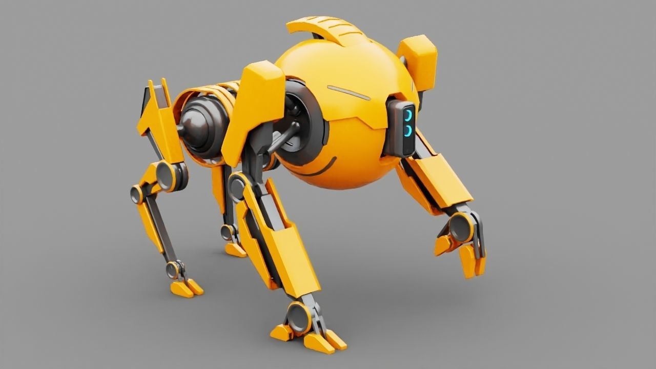 Q BOT rigged character rigged 3D model_13