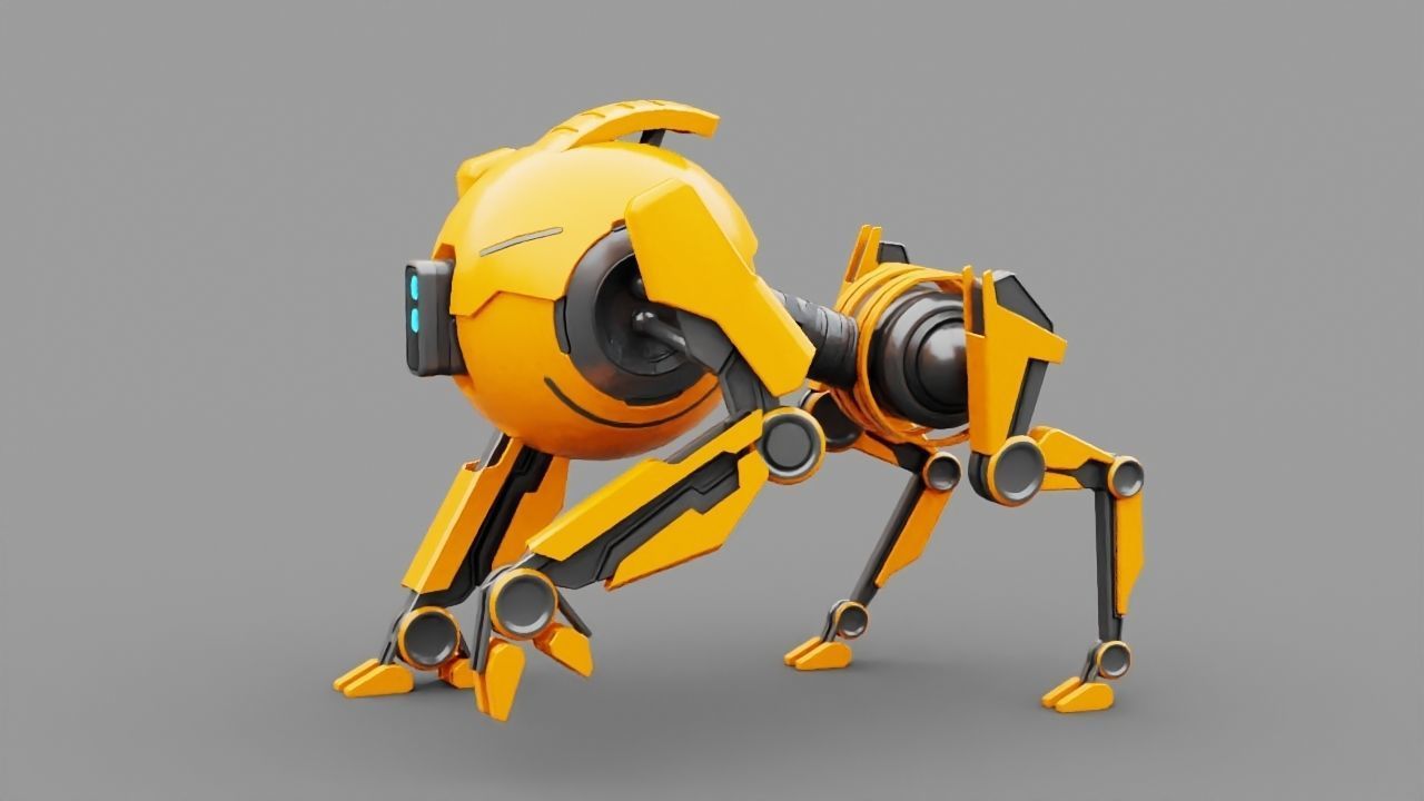 Q BOT rigged character rigged 3D model_11