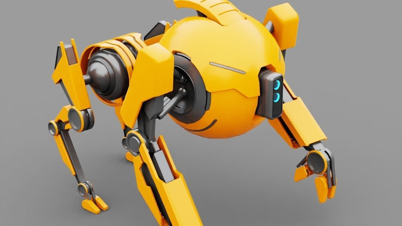 Q BOT rigged character rigged 3D model_12