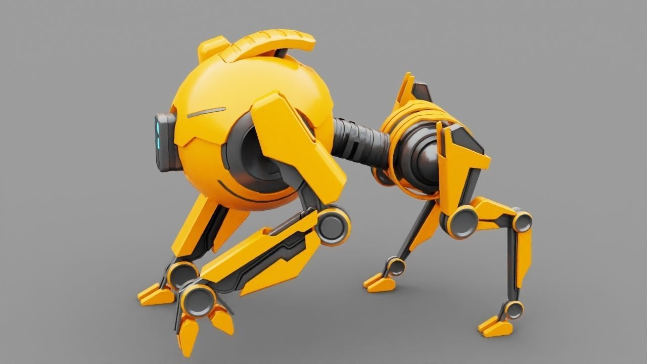 Q BOT rigged character rigged 3D model_2