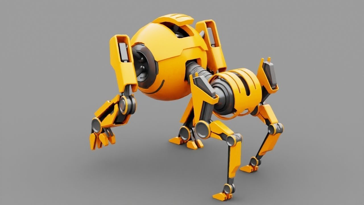 Q BOT rigged character rigged 3D model_8