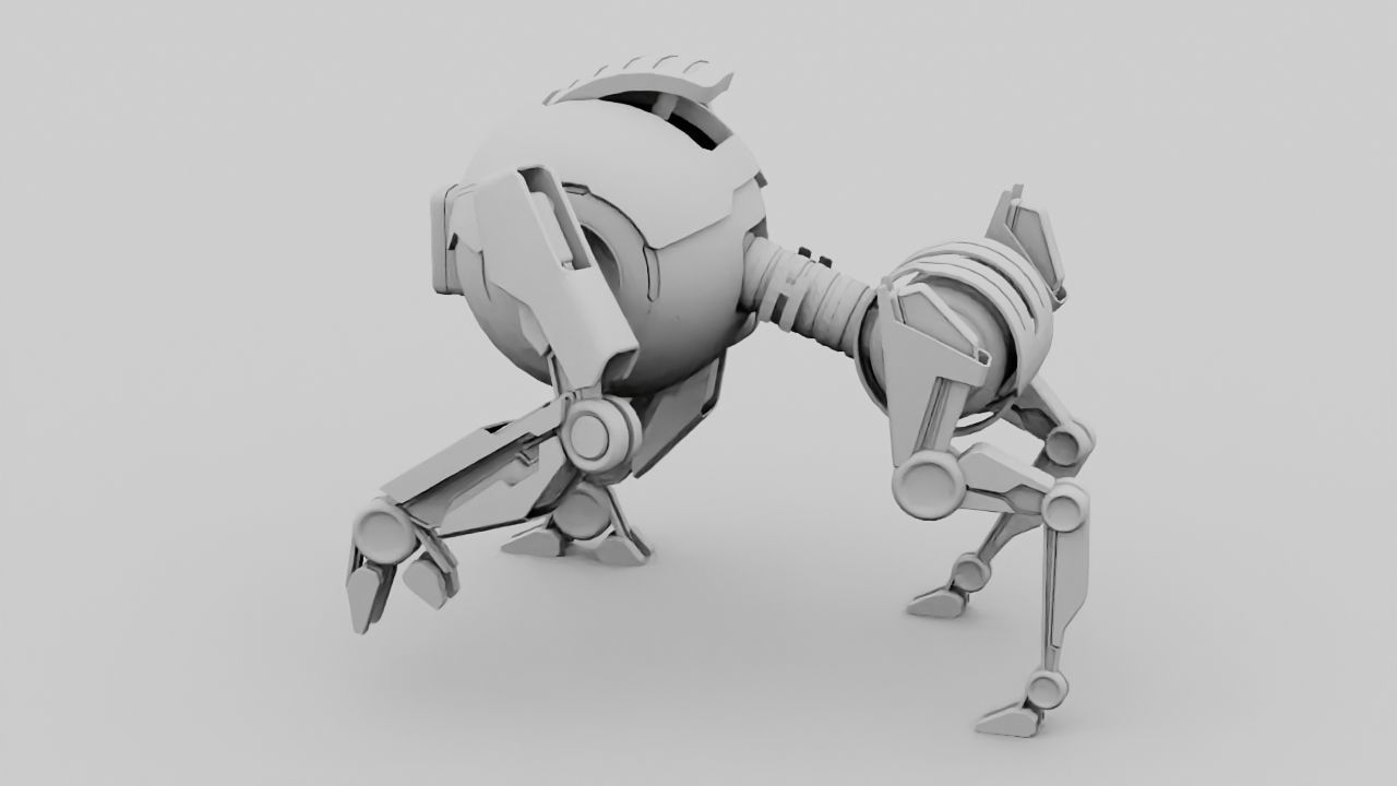 Q BOT rigged character rigged 3D model_16
