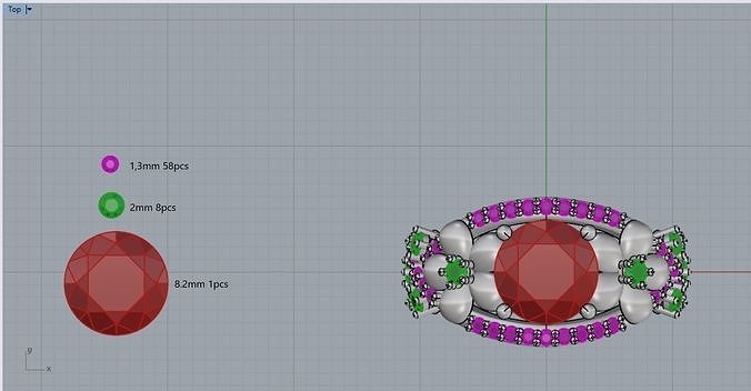 3d model rings kod 1-059 3D print model