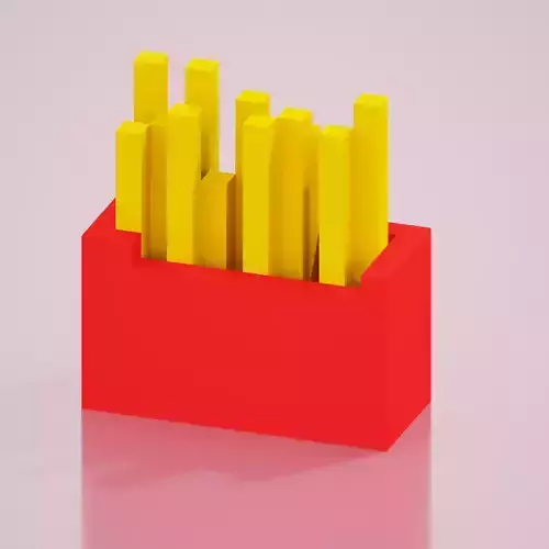French Fries 1 Voxel