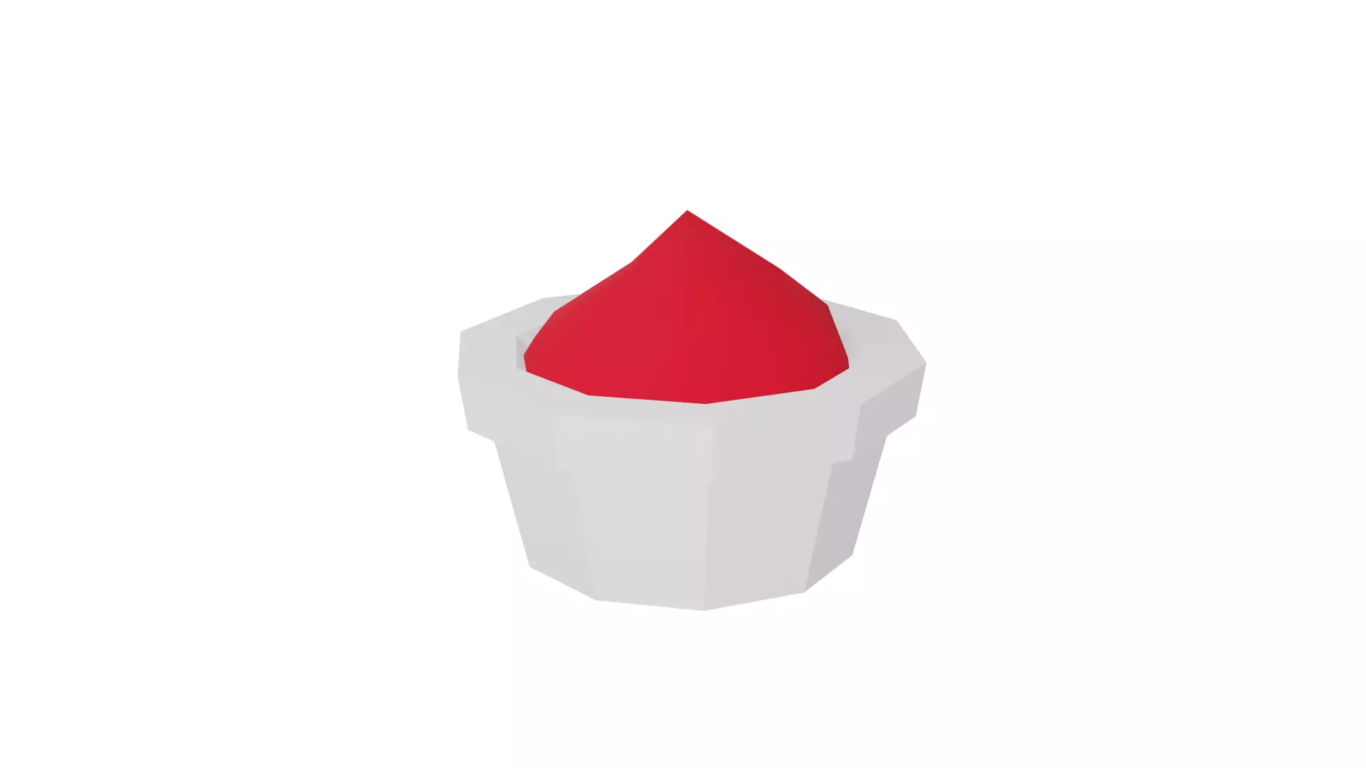 Low Poly Condiment Pot Low-poly 3D model_0