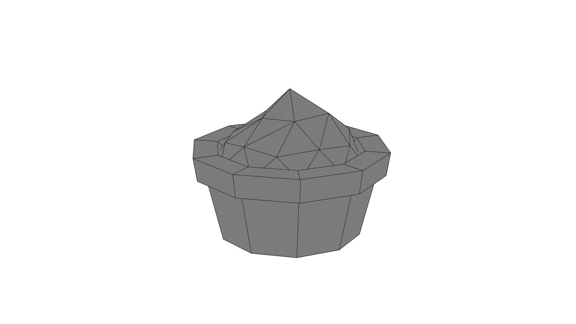 Low Poly Condiment Pot Low-poly 3D model_1