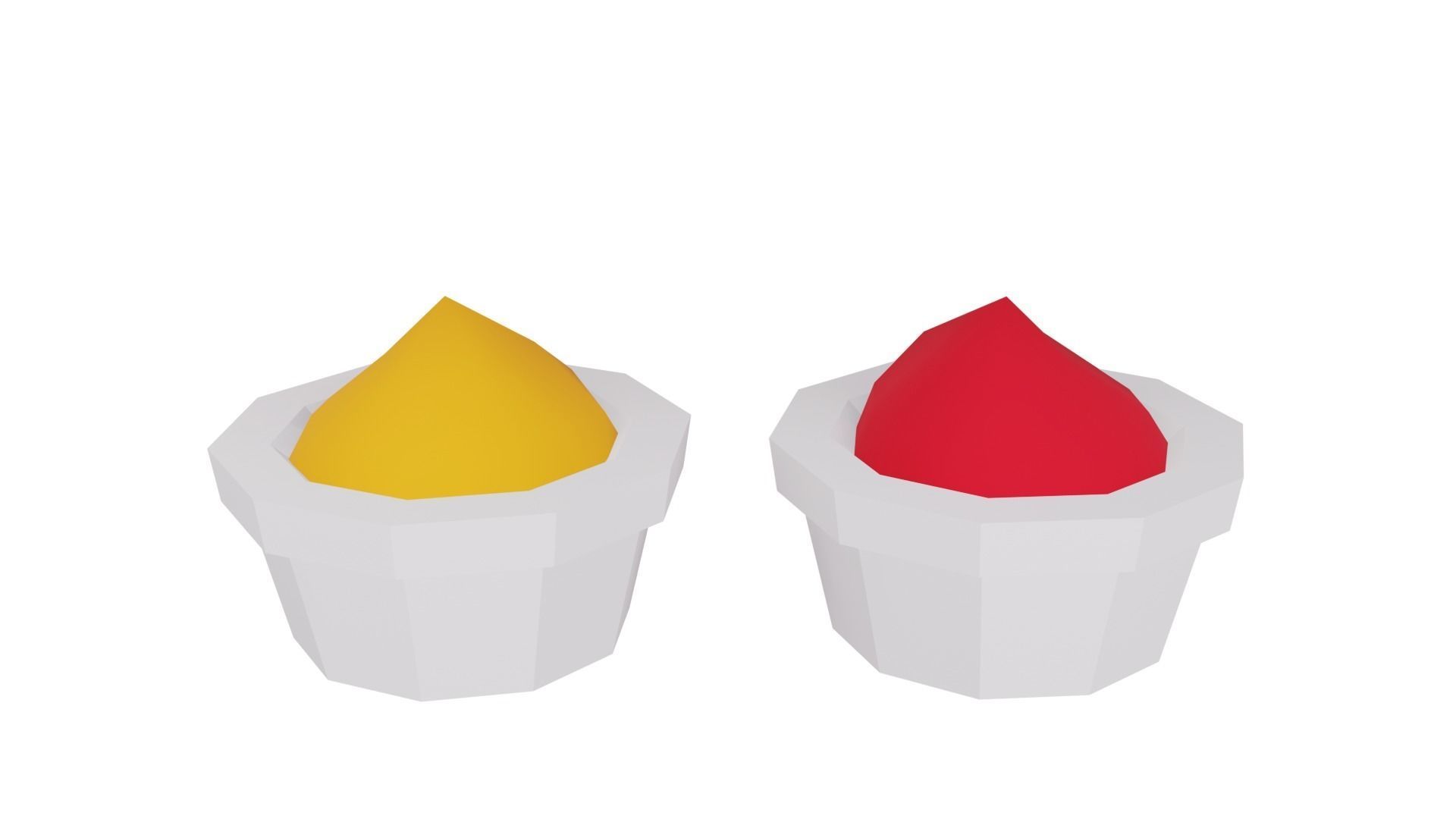 Low Poly Condiment Pot Low-poly 3D model_2