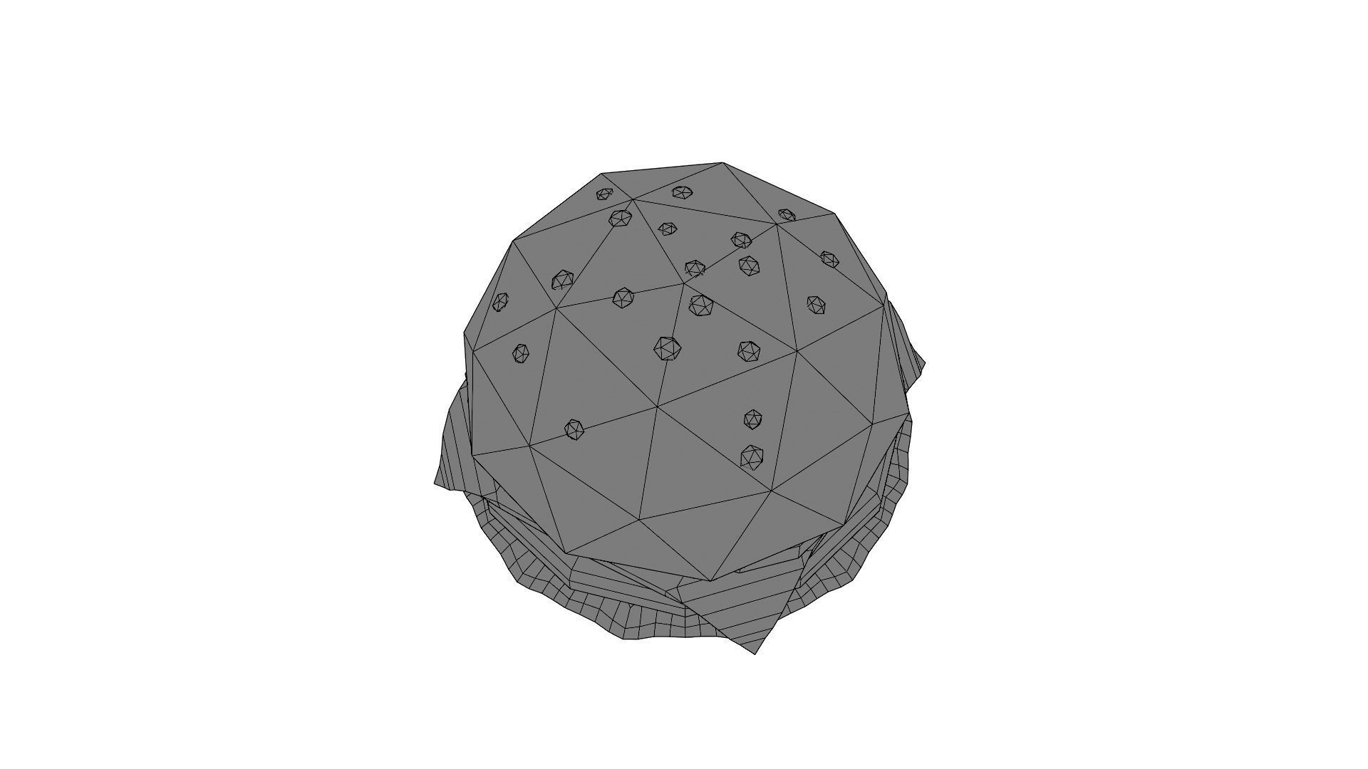 Low Poly Burger hamburger Low-poly 3D model_3