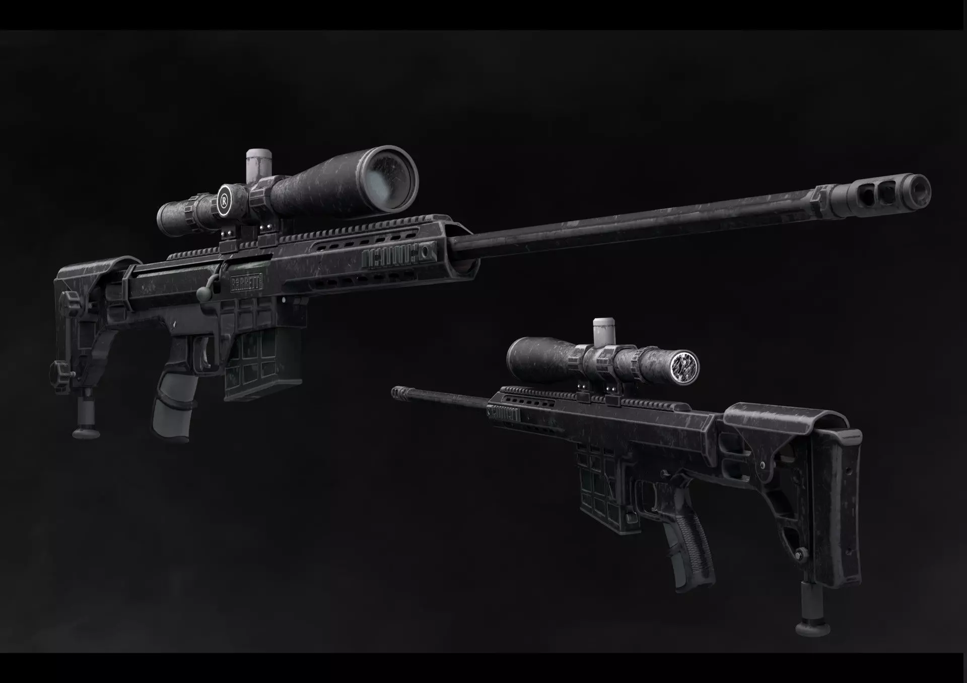  Highpoly Sniper Barrett Model 98B 3D model_0