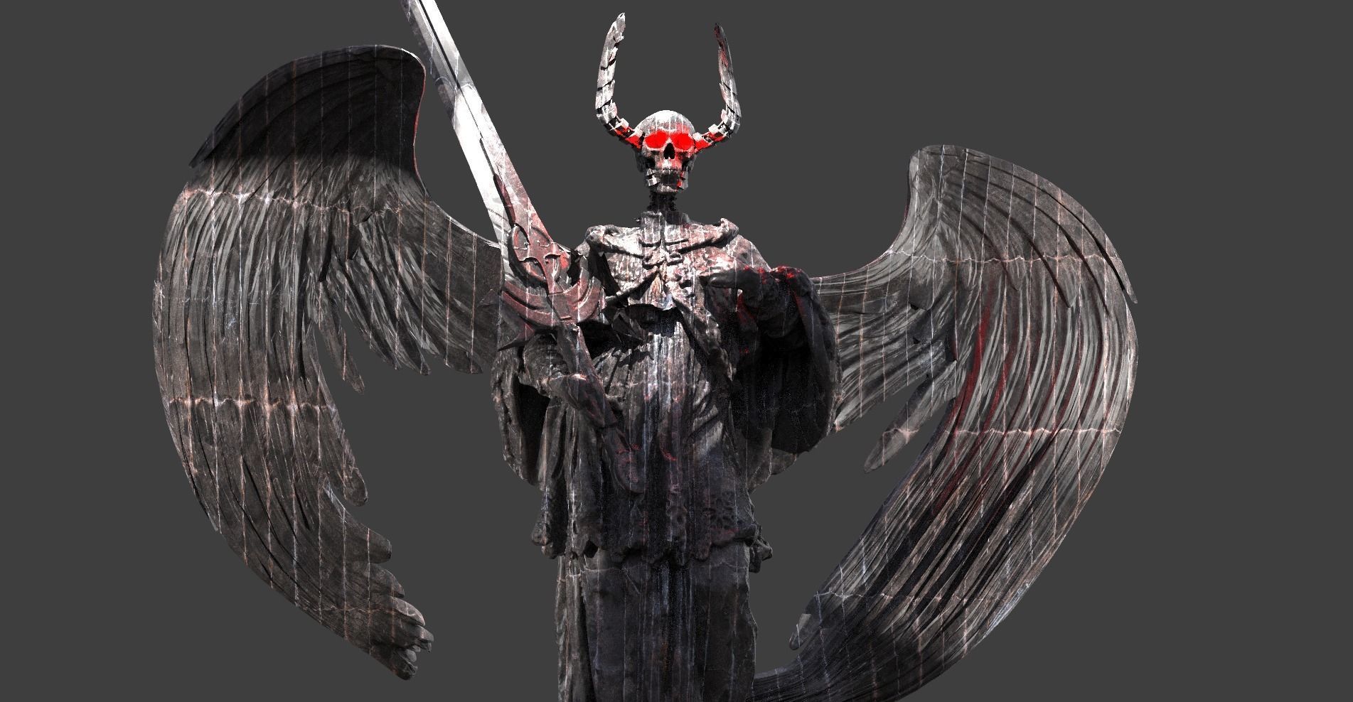 Dark ages Grim Reaper Demon Medieval  3D model_3