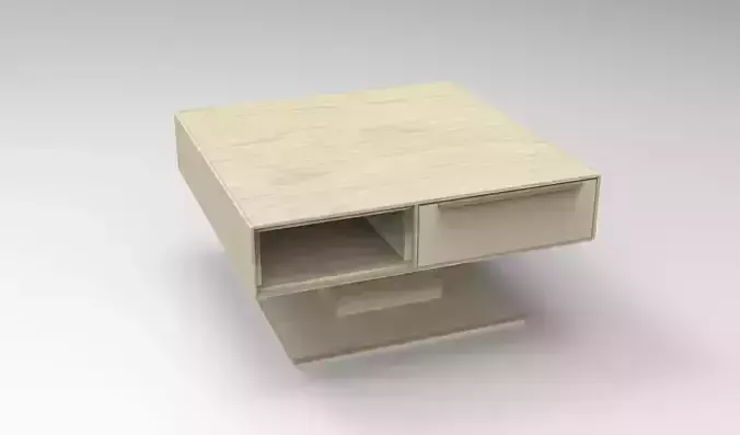 Coffee table without height adjustment