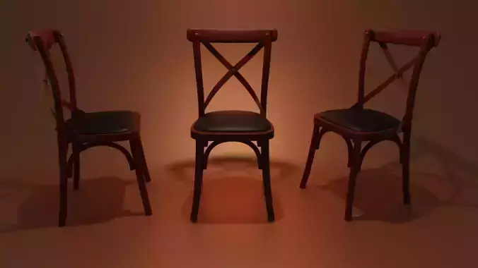 Red Black Chair Bistrot