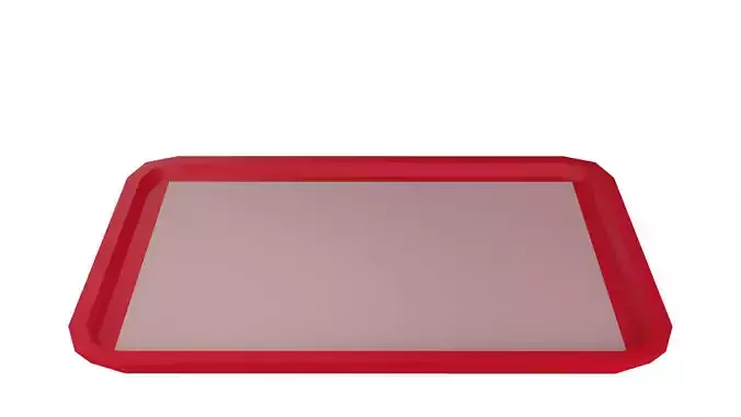 Low Poly Food Tray Low-poly 3D model