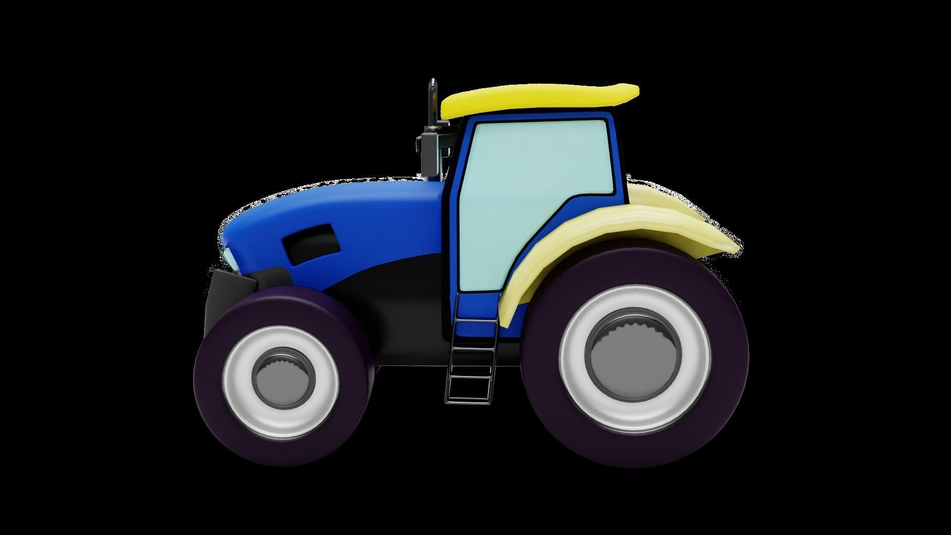 Low Poly Vehicle -  Traktor Low-poly 3D model_18